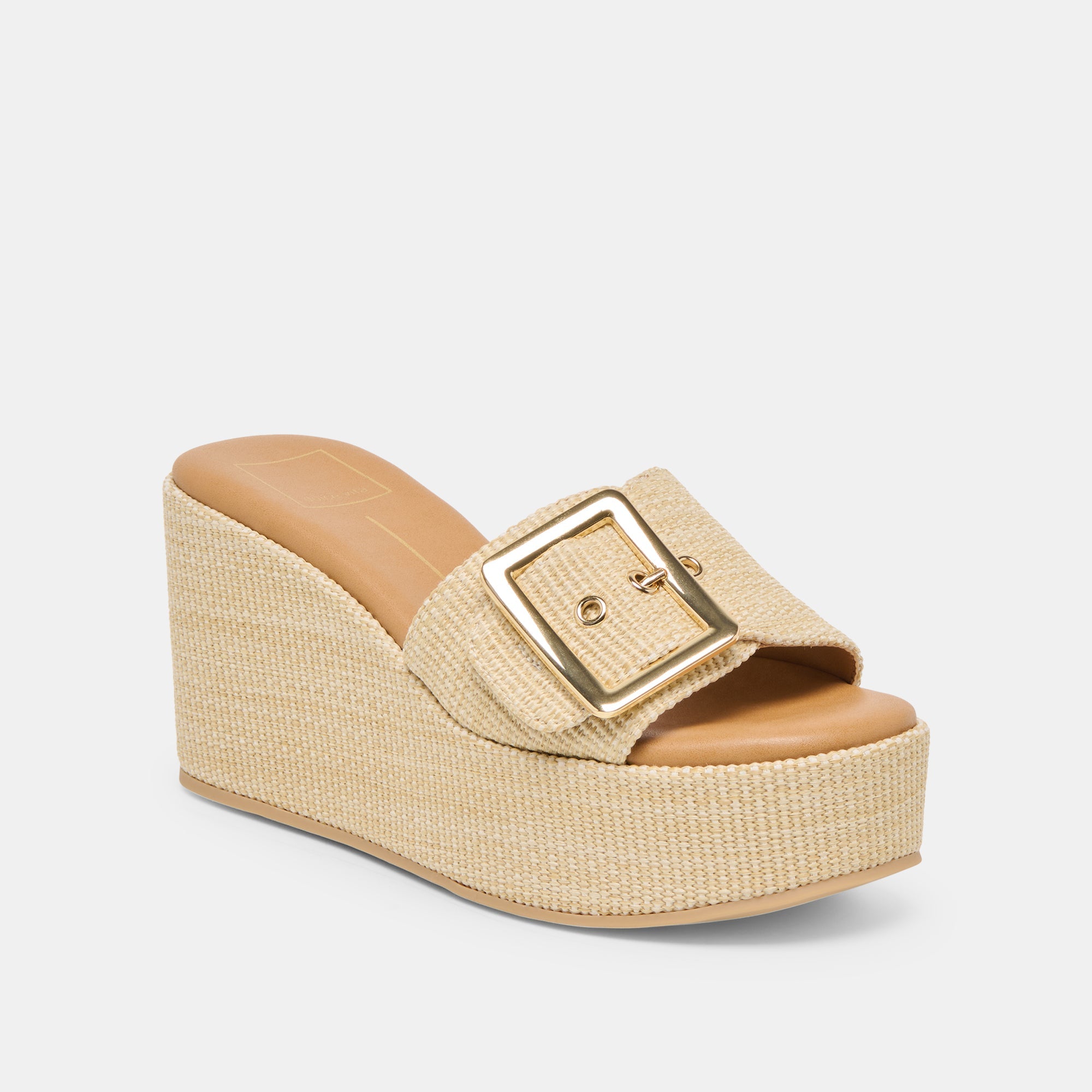 JILIAN WEDGES LT NATURAL RAFFIA