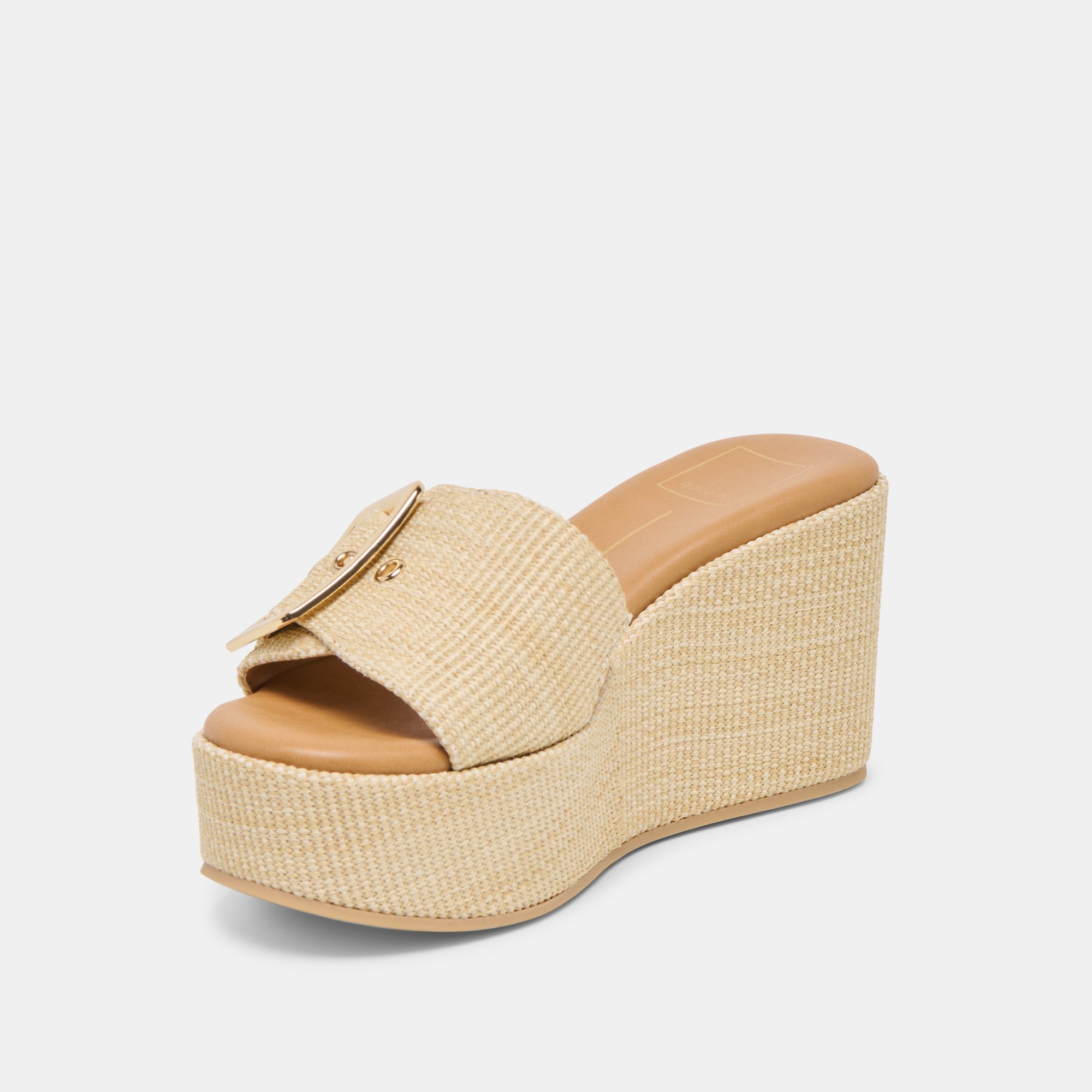 JILIAN WEDGES LT NATURAL RAFFIA